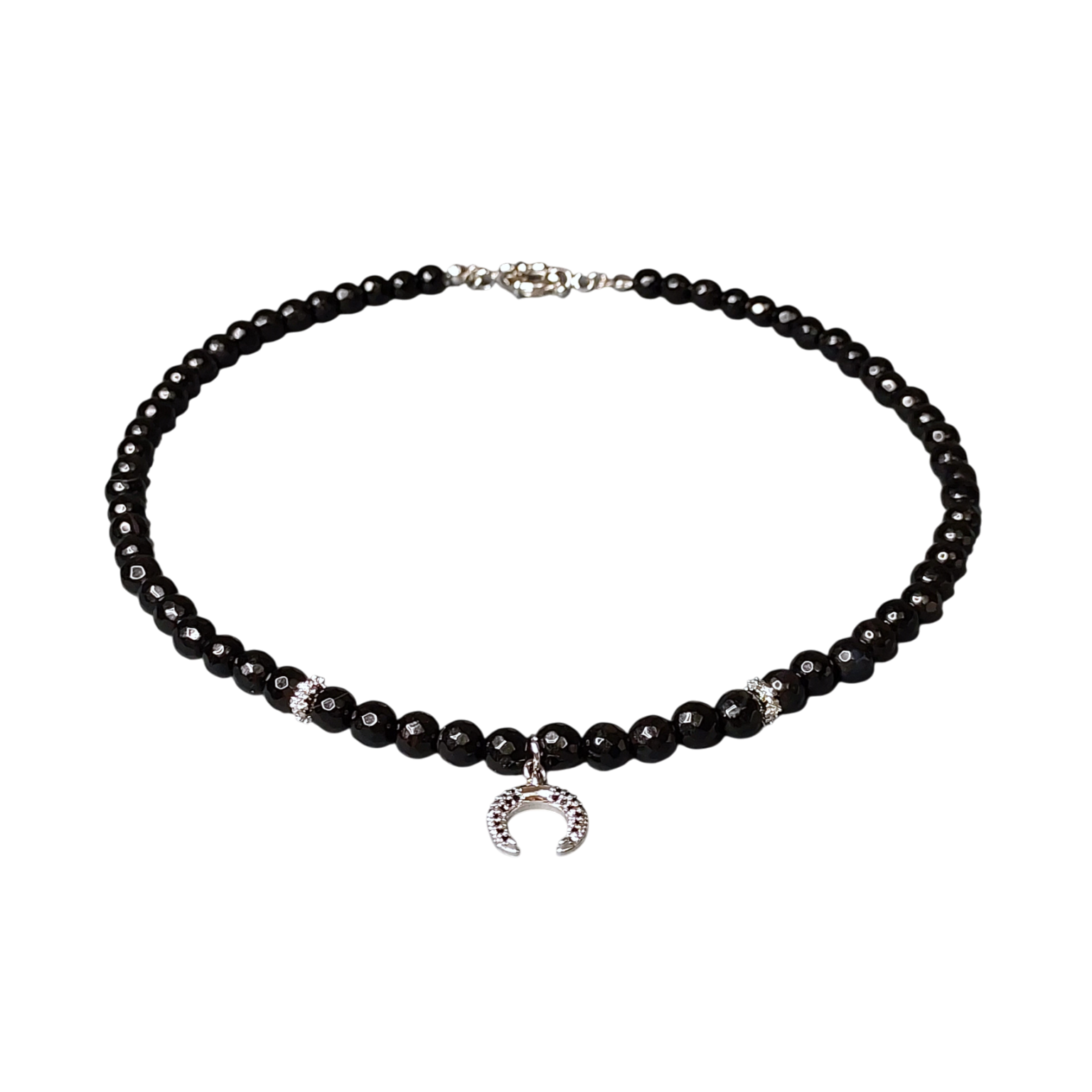 Жіночий чокер з чорного агату